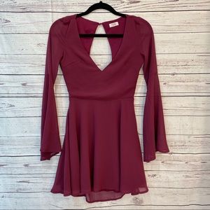 Tobi cutout bell sleeve dress